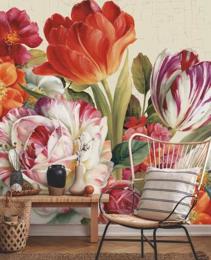 colourful botanical wall mural colourful botanical wall mural