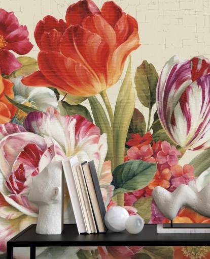 farbenfrohes botanisches Wandbild farbenfrohes botanisches Wandbild