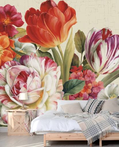 colourful botanical wall mural colourful botanical wall mural