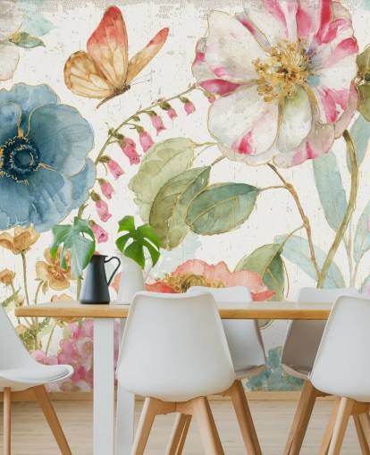 farbenfrohes botanisches Wandbild farbenfrohes botanisches Wandbild