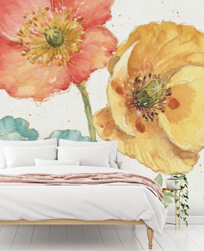 three flowers wall mural three flowers wall mural