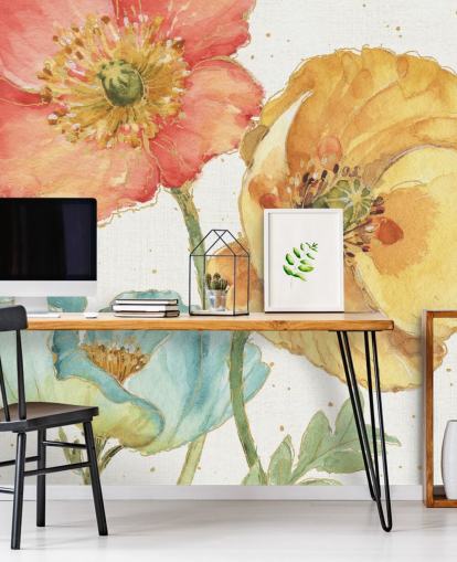 murale con tre fiori