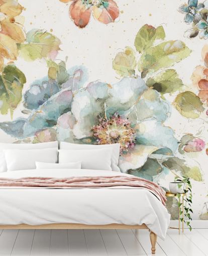 Colourful Big Floral Mural Colourful Big Floral Mural