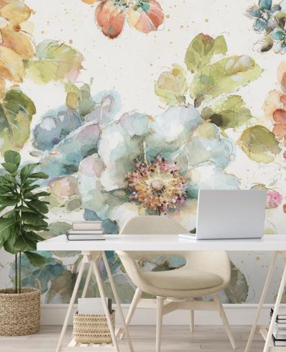 Colourful Big Floral Mural Colourful Big Floral Mural