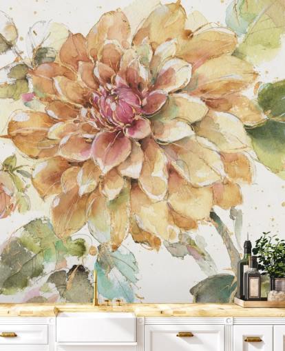 Décoration murale botanique dorée Décoration murale botanique dorée