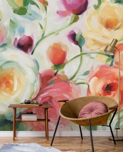 buntes Blumentapeten-Wandbild