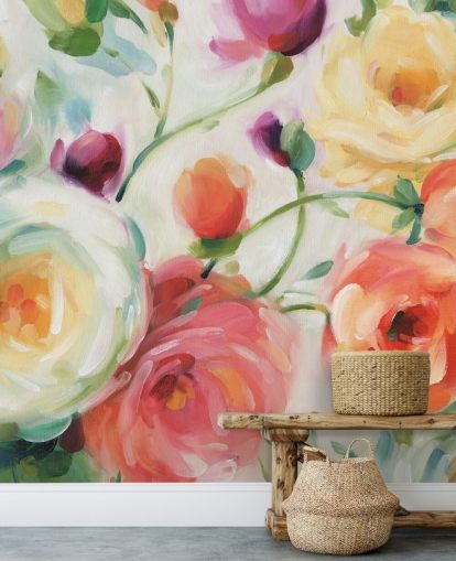 buntes Blumentapeten-Wandbild