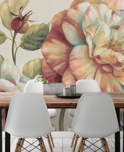 big floral wall mural