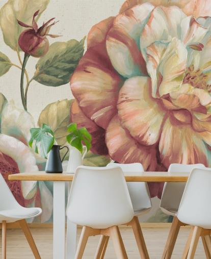 großes florales Wandbild