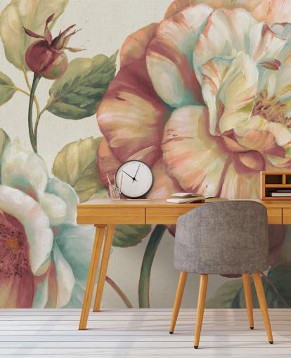 großes florales Wandbild