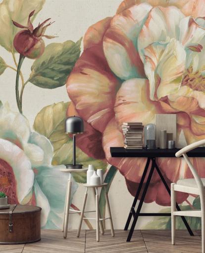 mural de pared floral grande