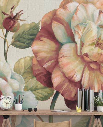 großes florales Wandbild