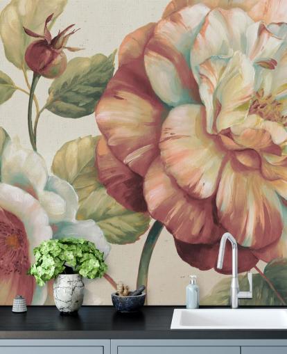 grande mural de parede floral grande mural de parede floral