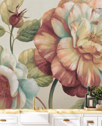 mural de pared floral grande