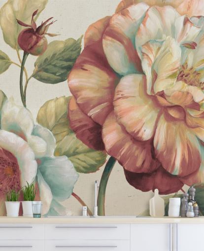 mural de pared floral grande mural de pared floral grande