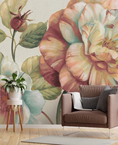 großes florales Wandbild