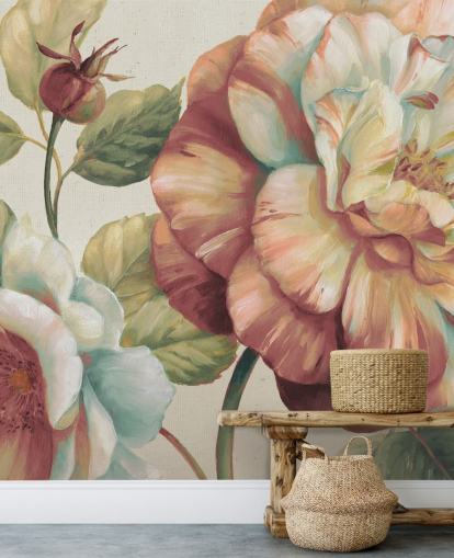 großes florales Wandbild