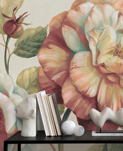 grande mural de parede floral