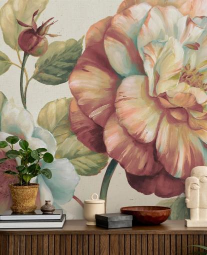 mural de pared floral grande