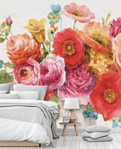 Colourful Floral Bouquet Mural