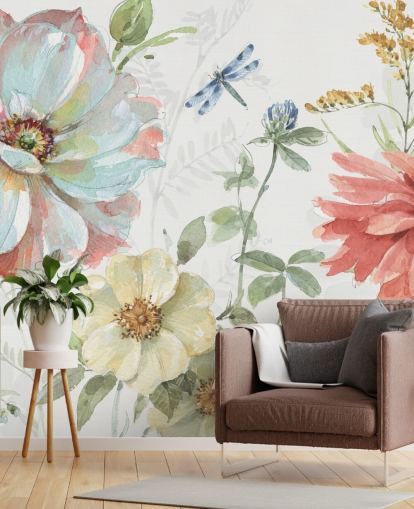 farbenfrohe Blumentapete von Lisa Audit farbenfrohe Blumentapete von Lisa Audit