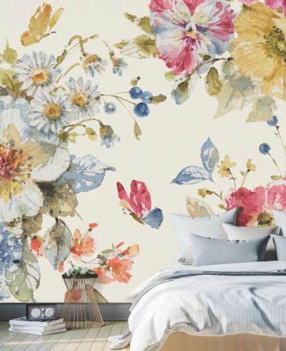 botanical wall mural by Lisa Audit botanical wall mural by Lisa Audit