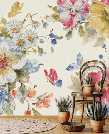 botanische muurschildering van Lisa Audit botanische muurschildering van Lisa Audit