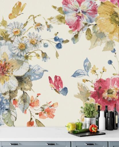 botanisk väggmålning av Lisa Audit