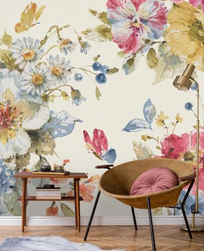 botanical wall mural by Lisa Audit