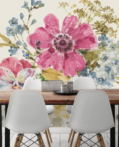 Botanisches Wandbild im Sommergarten von Lisa Audit