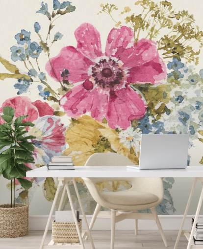 Botanisches Wandbild im Sommergarten von Lisa Audit