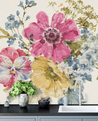 Decorazione murale botanica Summer Garden di Lisa Audit Decorazione murale botanica Summer Garden di Lisa Audit