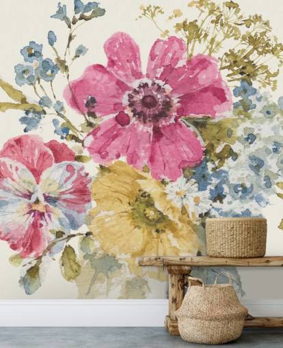 Botanisches Wandbild im Sommergarten von Lisa Audit Botanisches Wandbild im Sommergarten von Lisa Audit