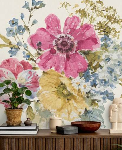 Peinture murale botanique du jardin d'été par Lisa Audit