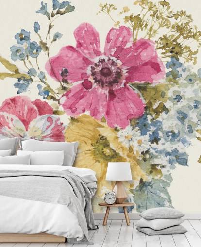 Summer Garden botanical Mural by Lisa Audit