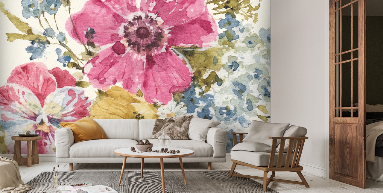 Peinture murale Summer Garden II de Lisa Audit | Wallsauce FR
