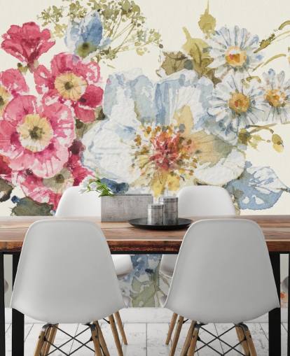 Summer Garden III botanical Mural by Lisa Audit Summer Garden III botanical Mural by Lisa Audit