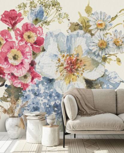 Peinture murale botanique Summer Garden III de Lisa Audit