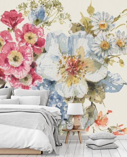 Peinture murale botanique Summer Garden III de Lisa Audit