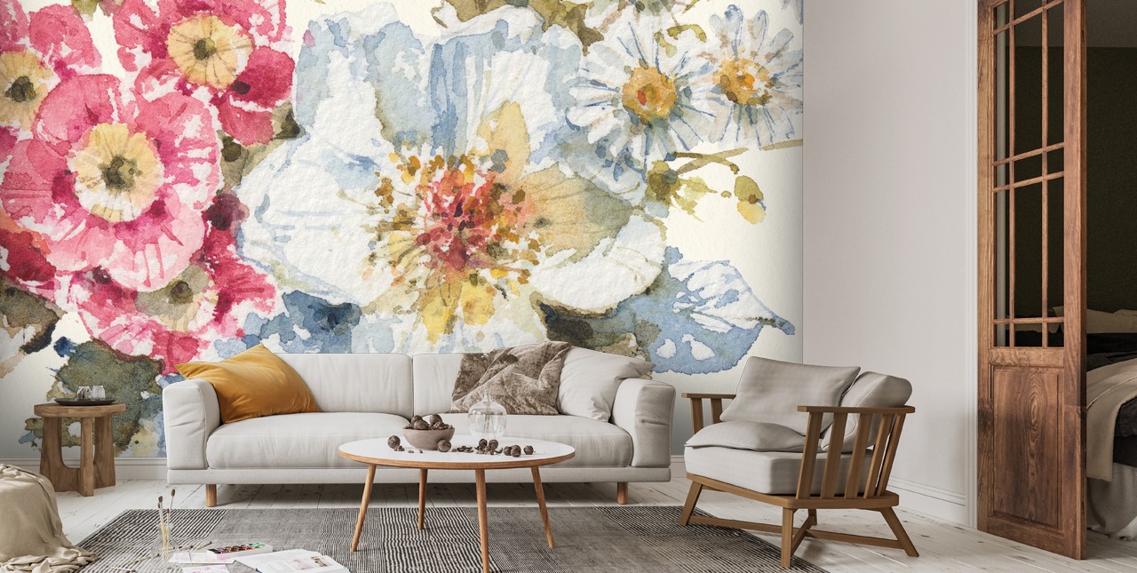 Summer Garden III Mural By Lisa Audit | Wallsauce UK
