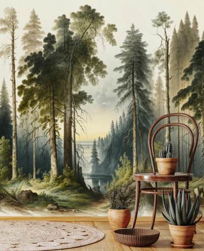 vihreä metsä taustakuva toimistoon