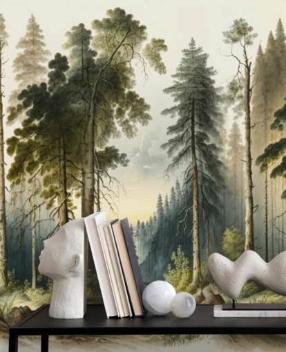 green forest wallpaper for office green forest wallpaper for office