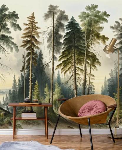 green tree wallpaper mural green tree wallpaper mural
