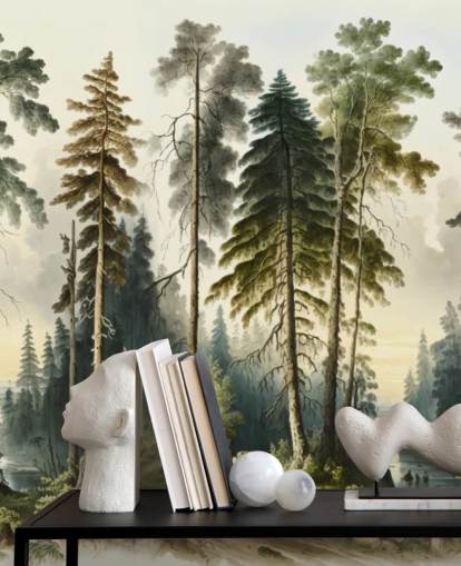 green tree wallpaper mural green tree wallpaper mural