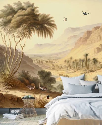 Desert Mountains Landscape Wallpaper Mural