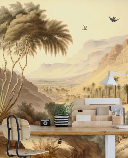 Papier peint mural de paysage de montagnes du désert