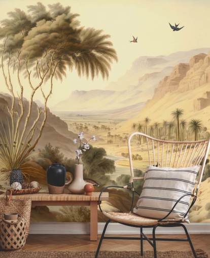 Desert Mountains Landscape Wallpaper Mural