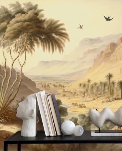 Desert Mountains Landscape Wallpaper Mural