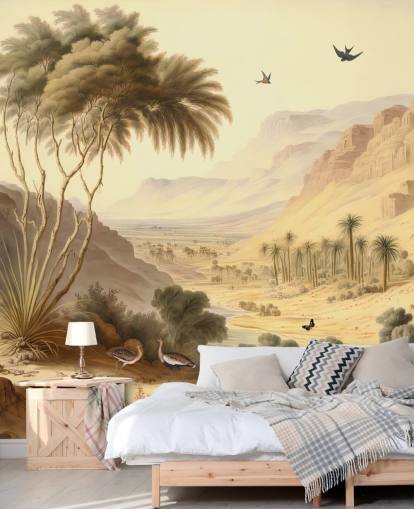Desert Mountains Landscape Wallpaper Mural