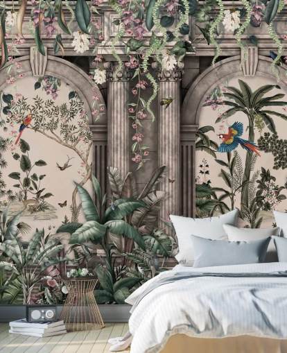 papier peint jungle avec façade papier peint jungle avec façade